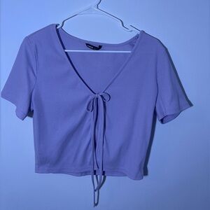 Front tying short sleeve shirt